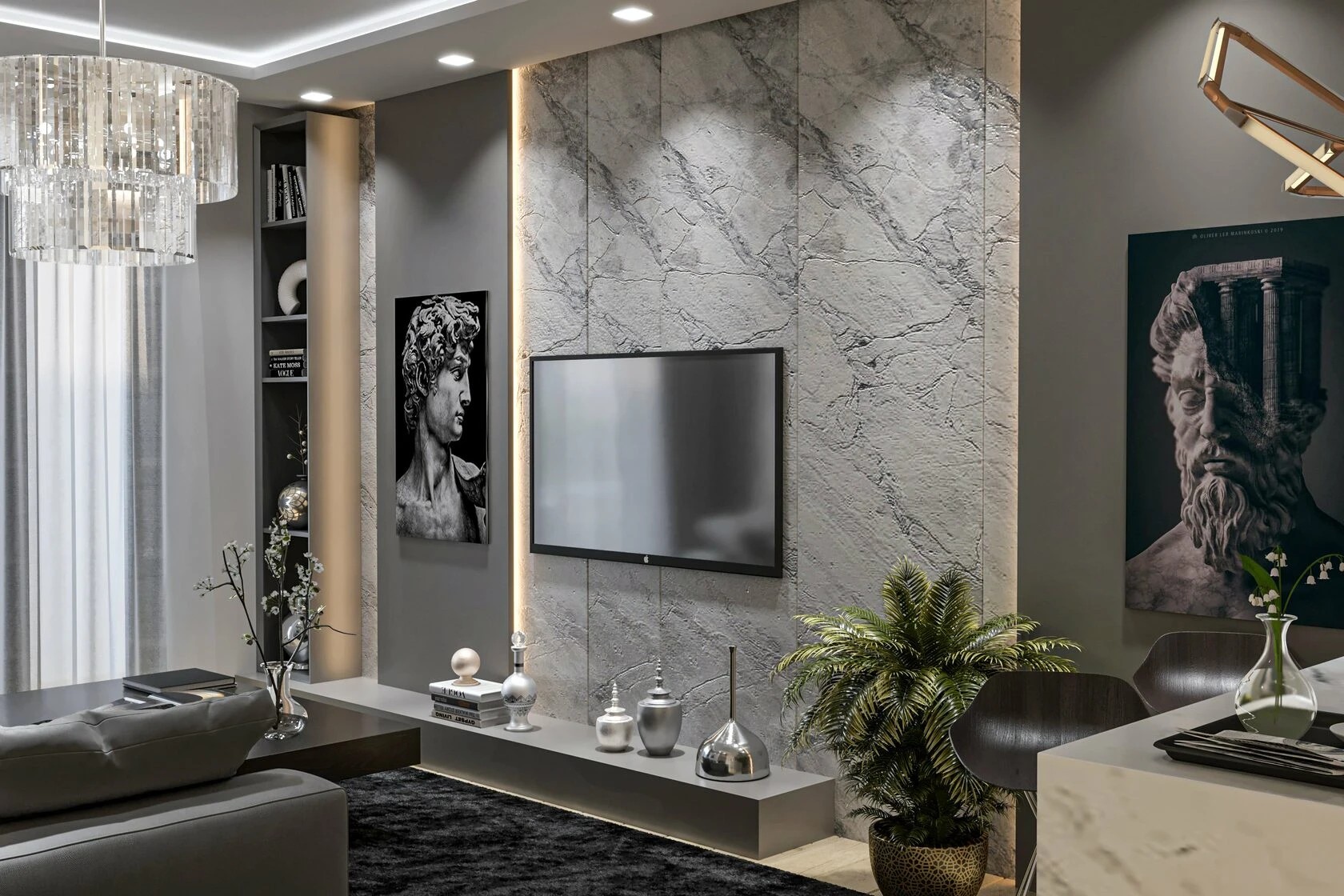 3-комнатная квартира в авторском стиле с элементами ар-деко