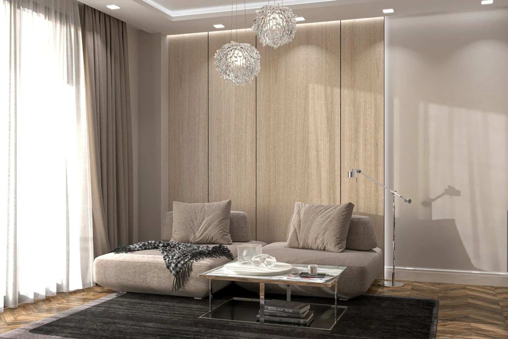 3-комнатная квартира в стиле минимализм с элементами неоклассики