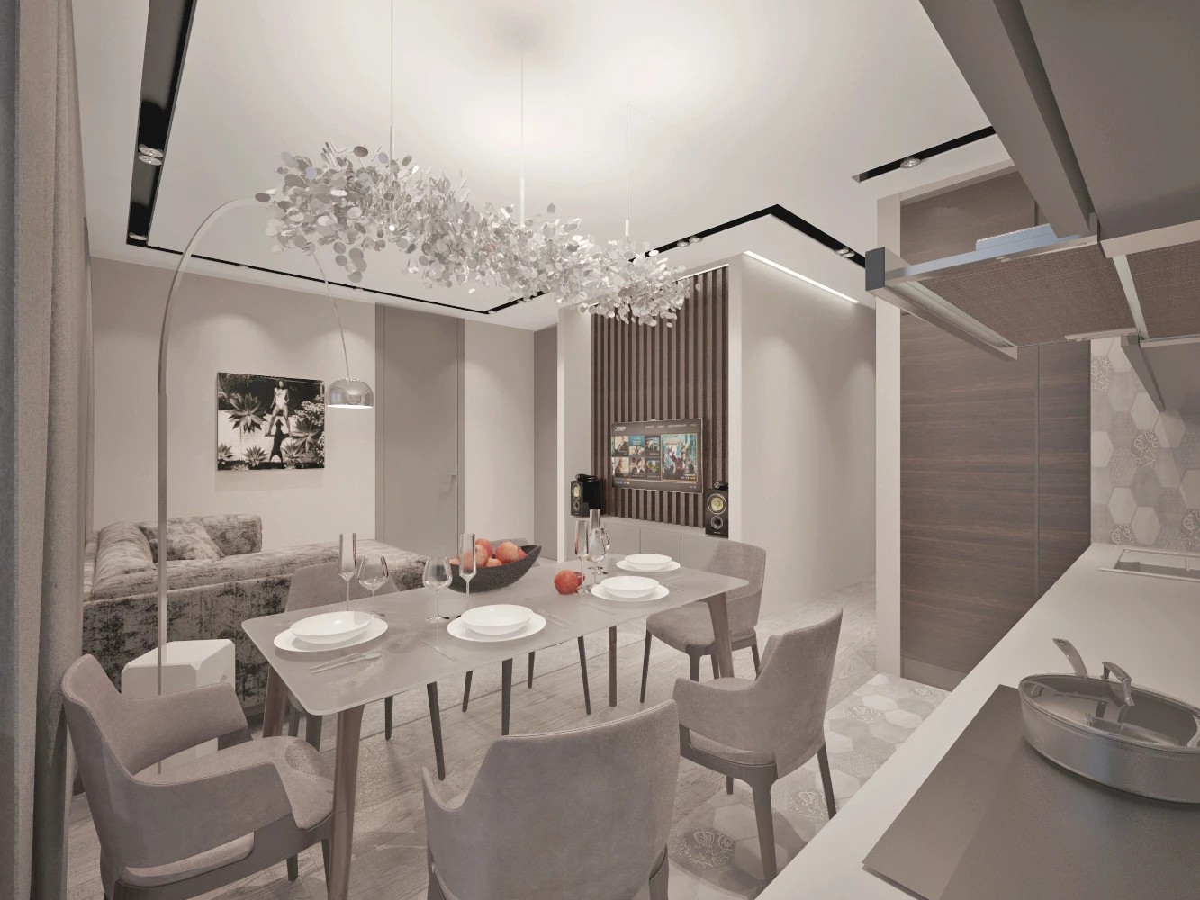 3-комнатная квартира в стиле минимализм