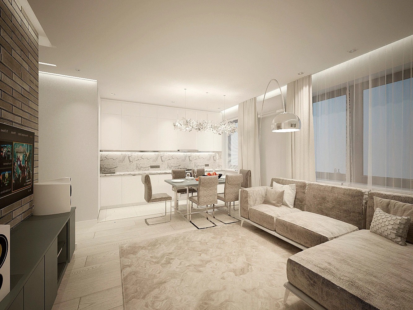 3-комнатная квартира в стиле минимализм