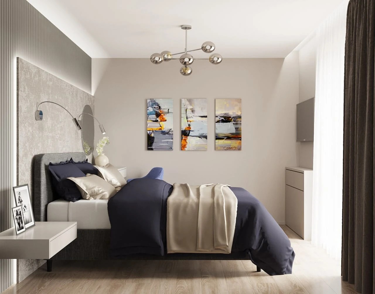 АТМОСФЕРНЫЙ ПРОЕКТ ИНТЕРЬЕРА С ЯРКИМИ АКЦЕНТАМИ