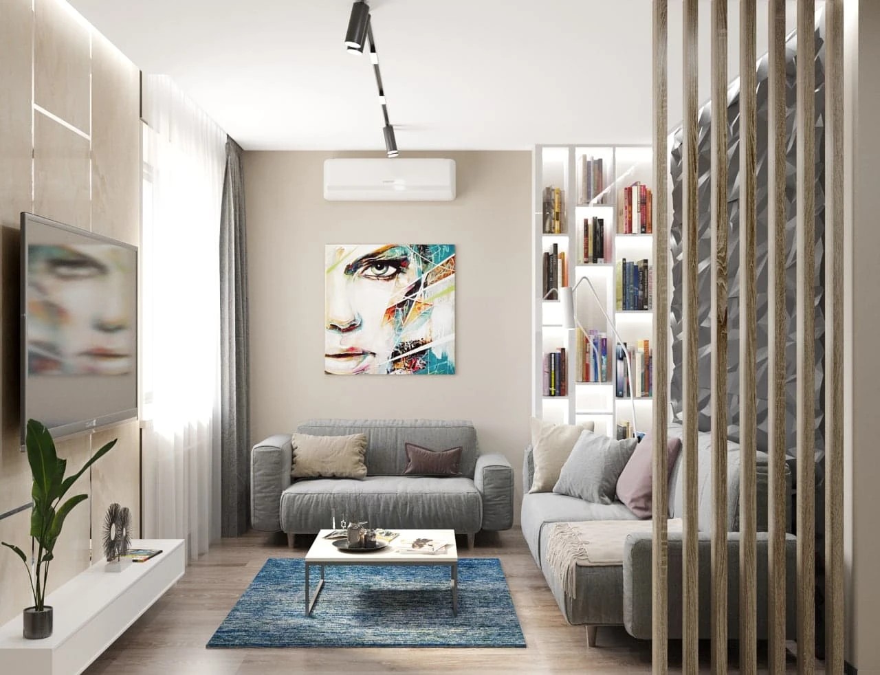 АТМОСФЕРНЫЙ ПРОЕКТ ИНТЕРЬЕРА С ЯРКИМИ АКЦЕНТАМИ