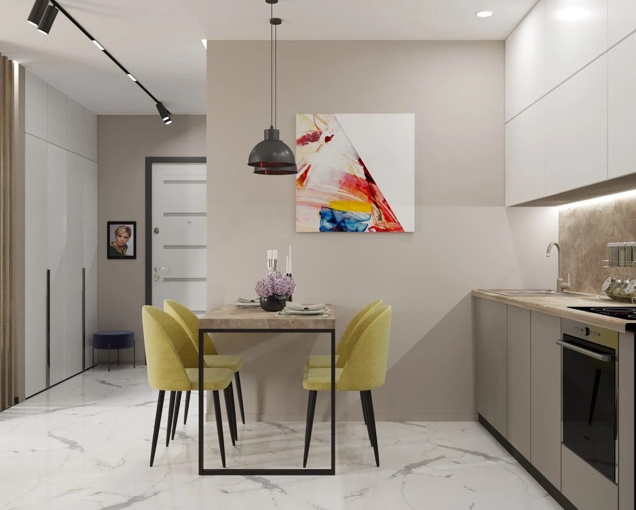 АТМОСФЕРНЫЙ ПРОЕКТ ИНТЕРЬЕРА С ЯРКИМИ АКЦЕНТАМИ