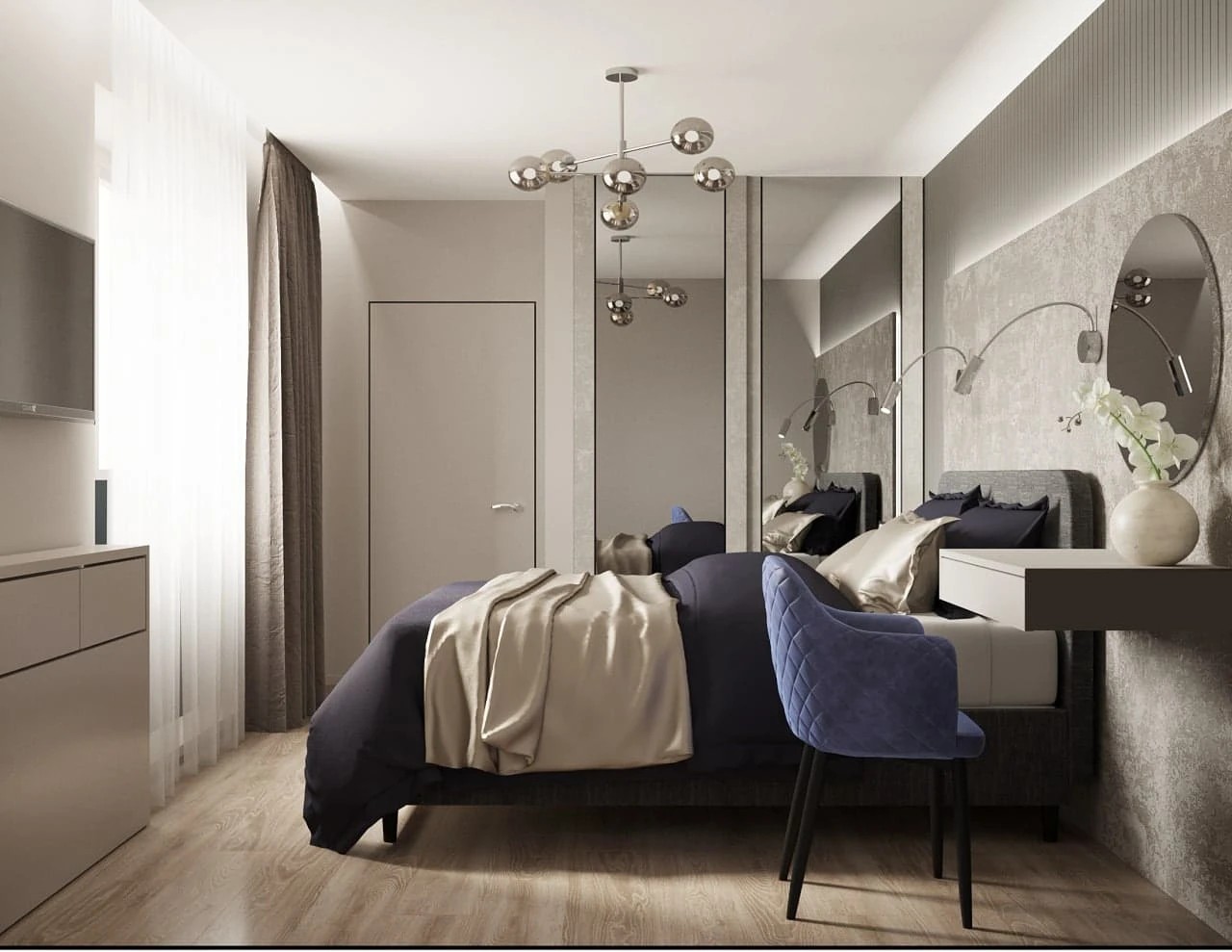 АТМОСФЕРНЫЙ ПРОЕКТ ИНТЕРЬЕРА С ЯРКИМИ АКЦЕНТАМИ