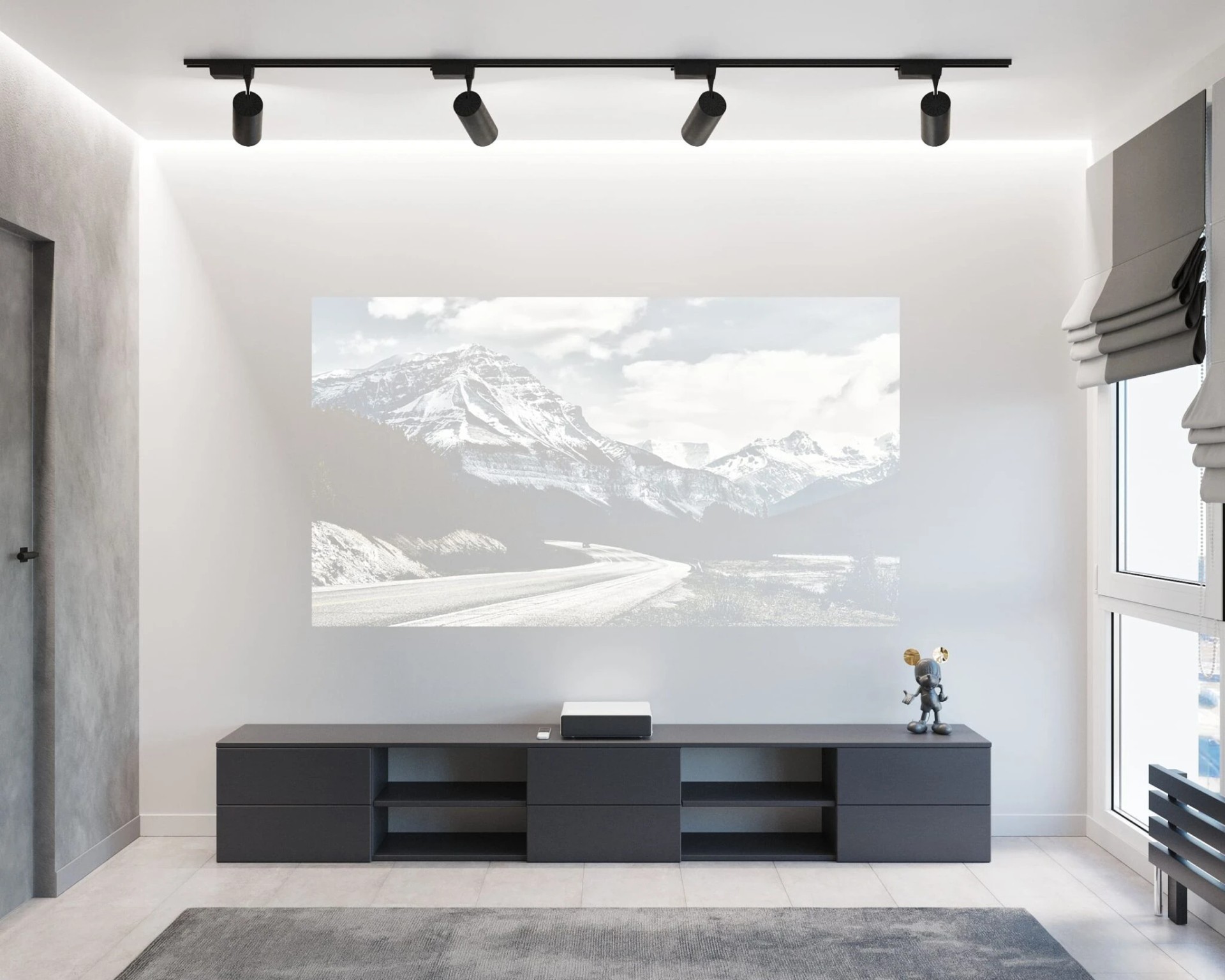 СОВРЕМЕННЫЙ ДИЗАЙН-ПРОЕКТ С ПРЕОБЛАДАНИЕМ СЕРОГО