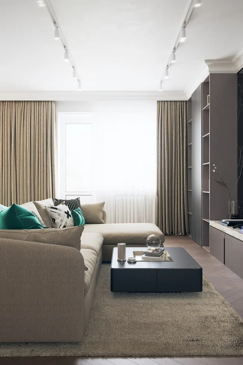 ДИЗАЙН ИНТЕРЬЕРА КВАРТИРЫ В КОФЕЙНЫХ ТОНАХ