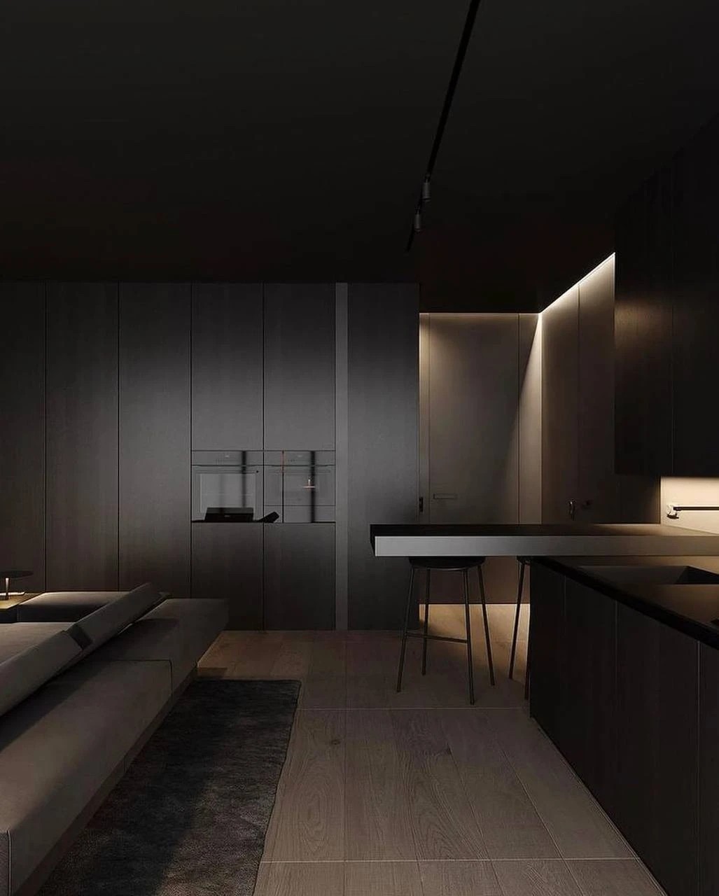 ДИЗАЙН-ПРОЕКТ КВАРТИРЫ В ТЕМНЫХ ОТТЕНКАХ