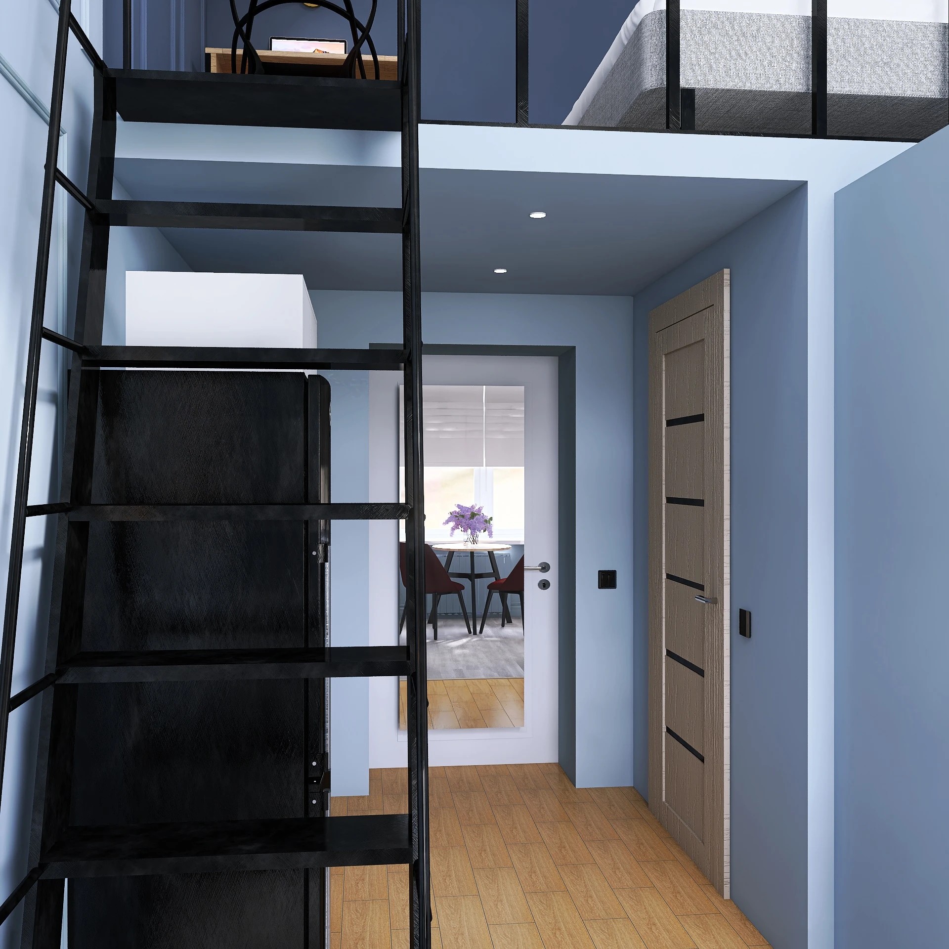 Визуализации основного пространства микро-квартиры