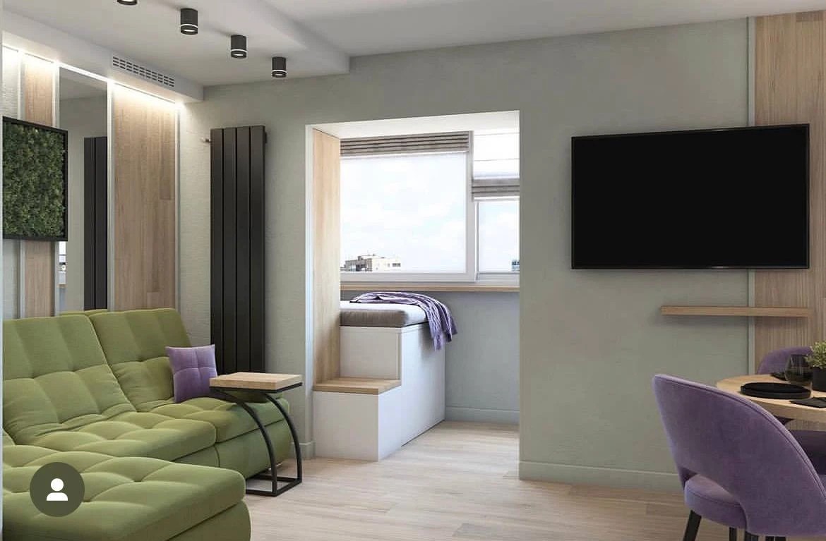 Гостиная в квартире студии