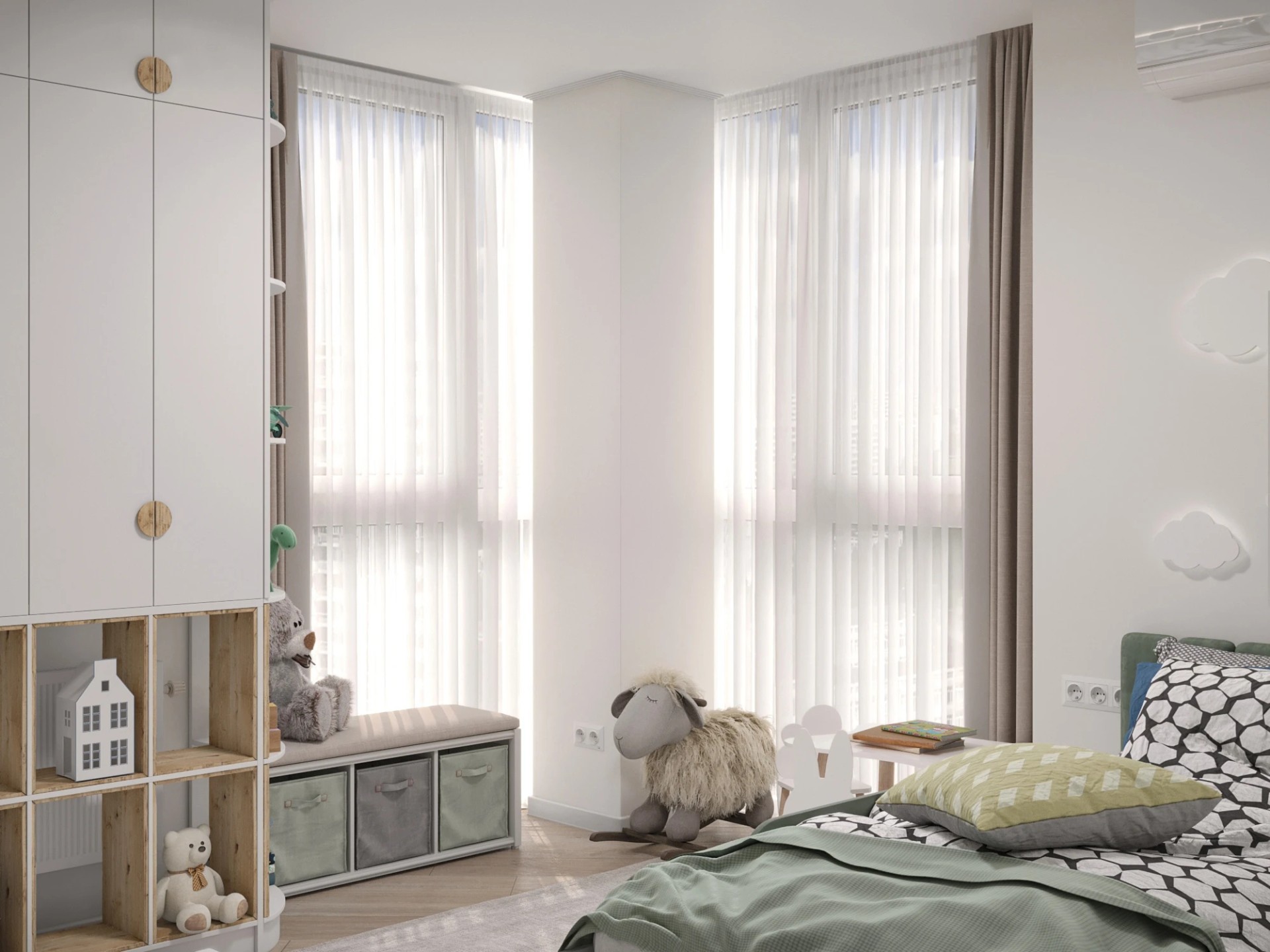 Детская комната в скандинавском стиле.