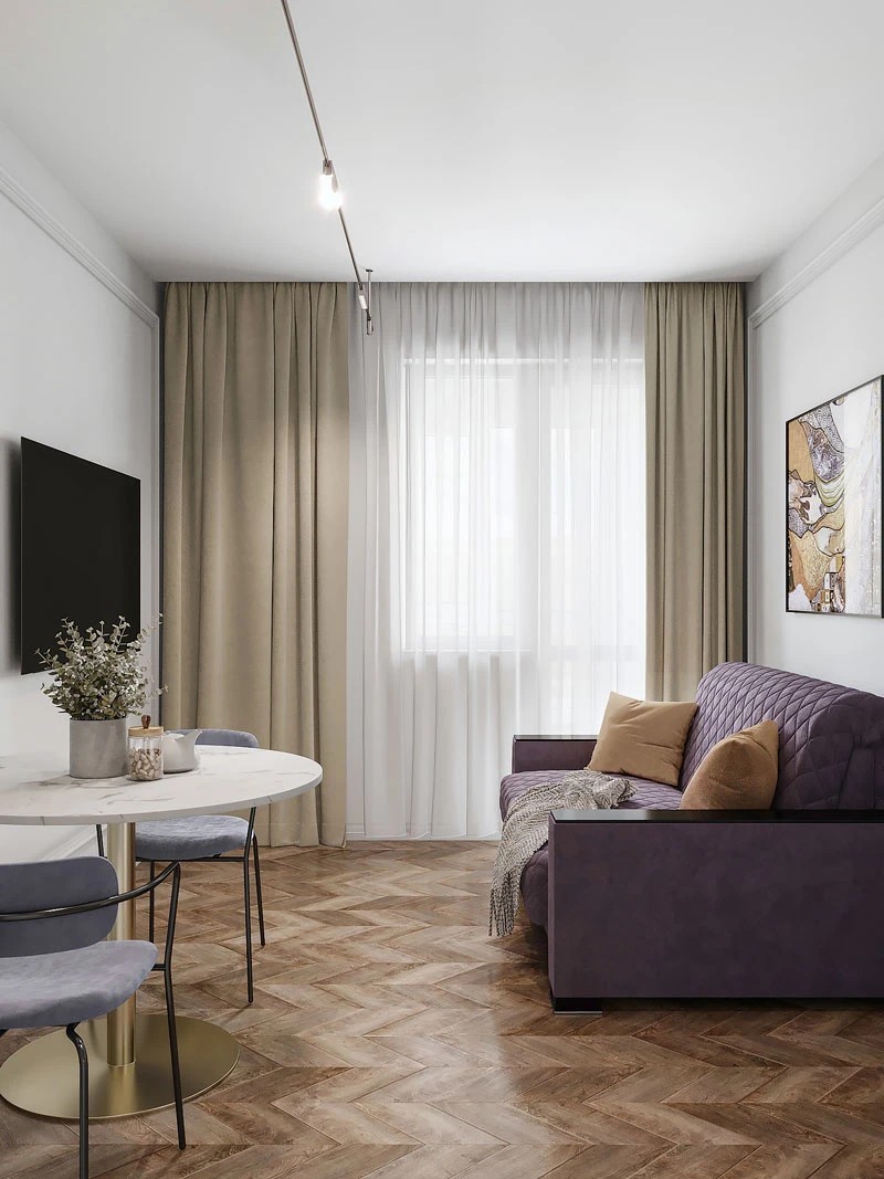 ЖК Уютный. Однокомнатная. Современная классика