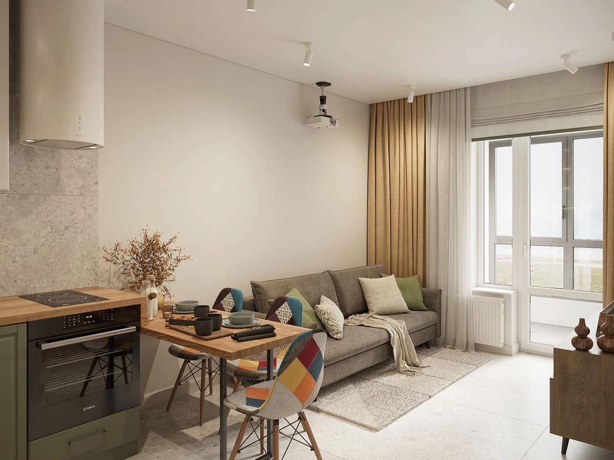 ЖК Уютный. Однокомнатная. Скандинавский стиль