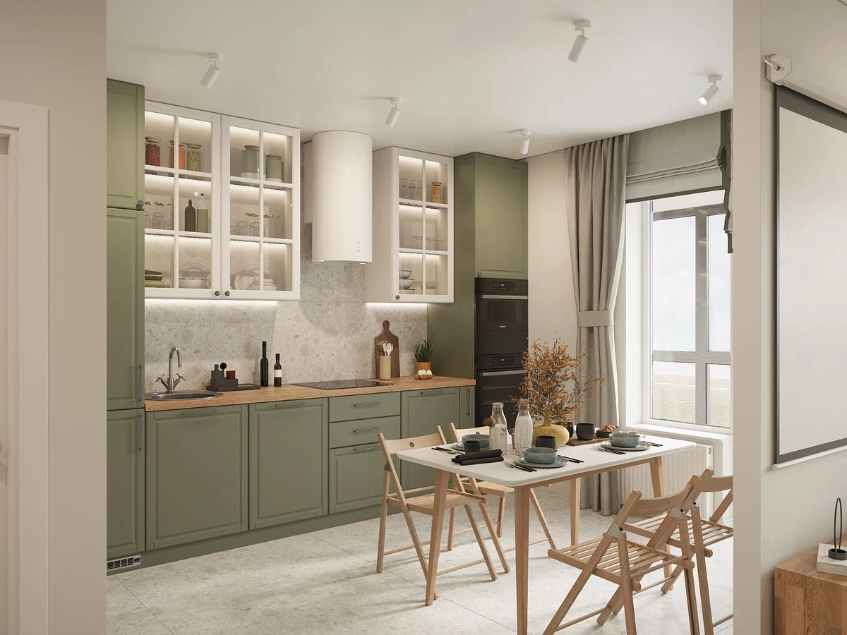 ЖК Уютный. Трехкомнатная. Скандинавский стиль