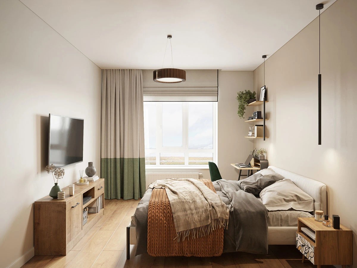 ЖК Уютный. Трехкомнатная. Скандинавский стиль