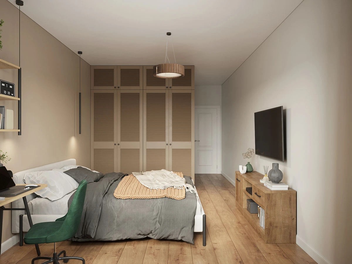 ЖК Уютный. Трехкомнатная. Скандинавский стиль