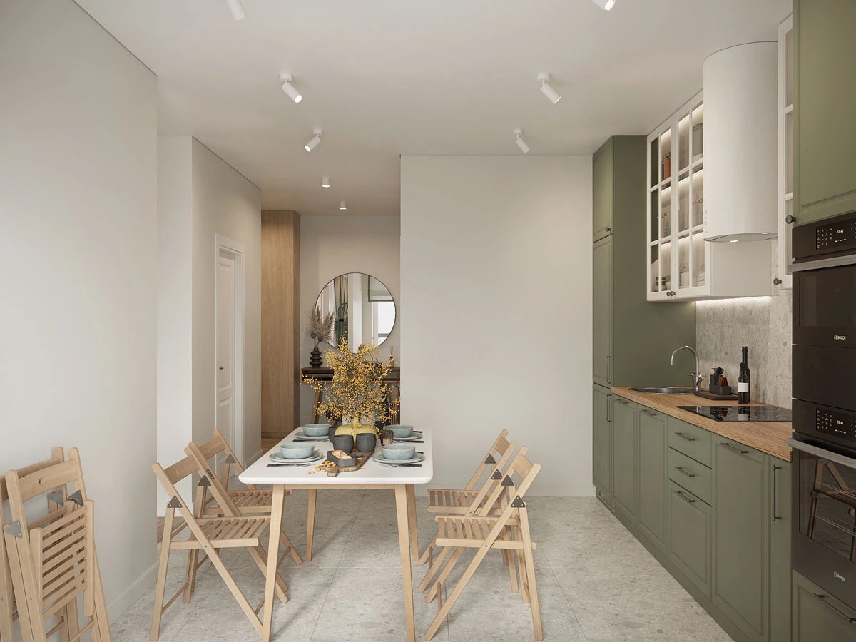 ЖК Уютный. Трехкомнатная. Скандинавский стиль