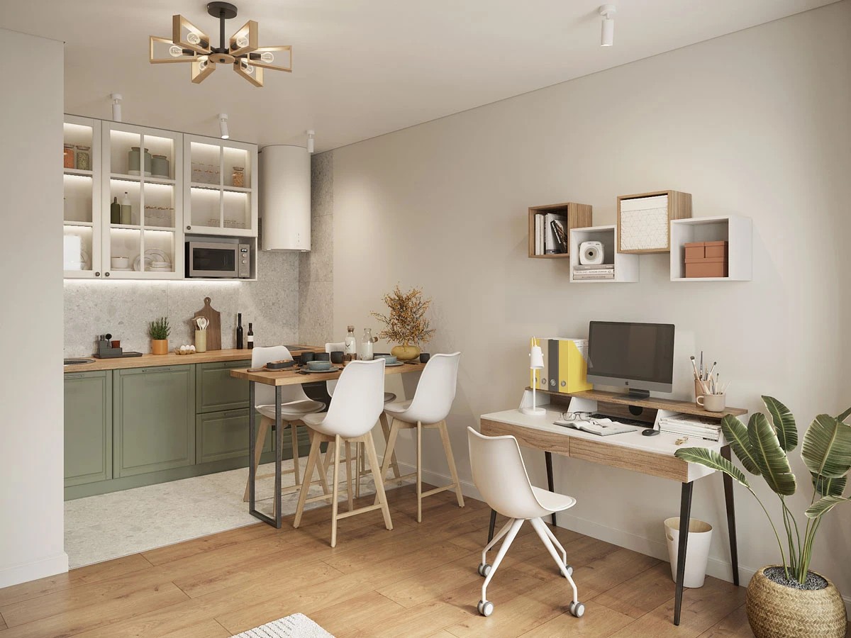 ЖК Уютный. Студия. Скандинавский стиль