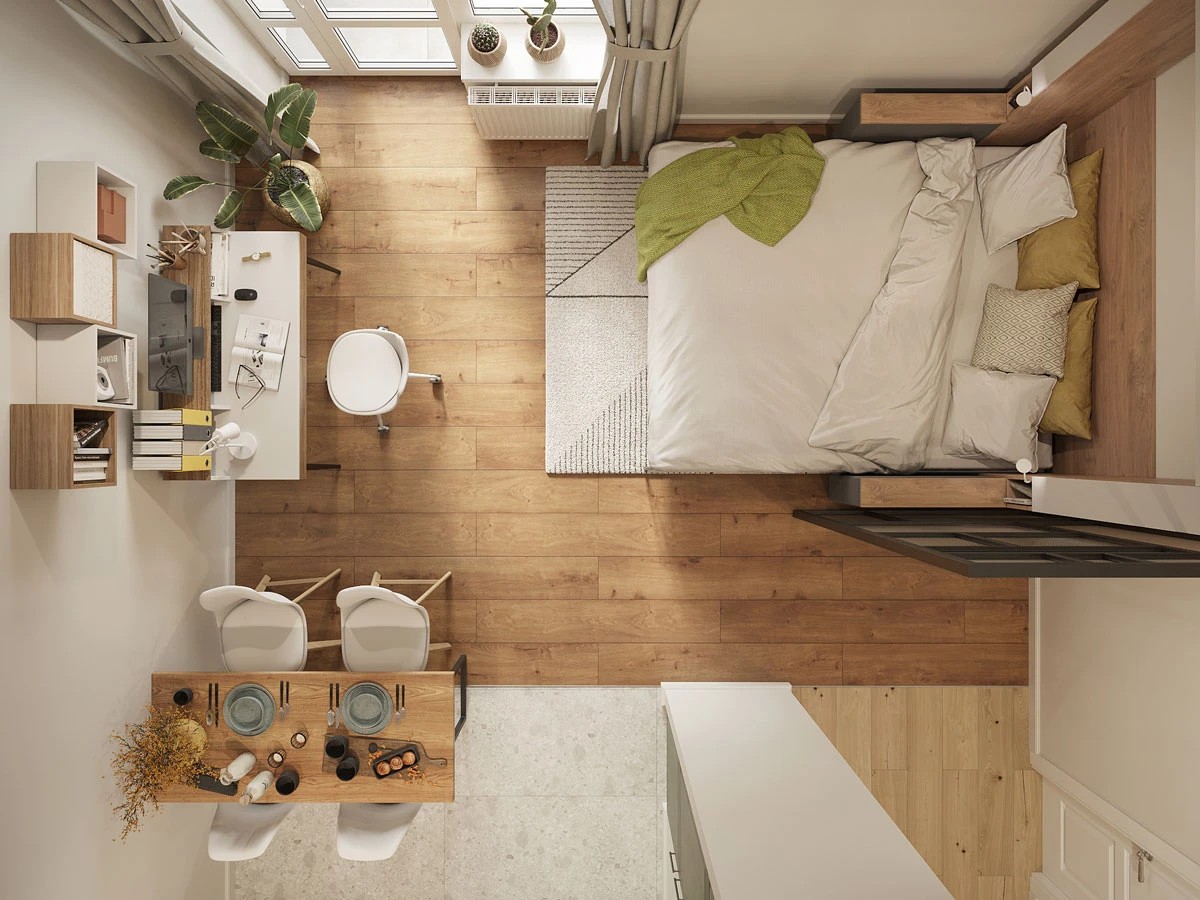 ЖК Уютный. Студия. Скандинавский стиль