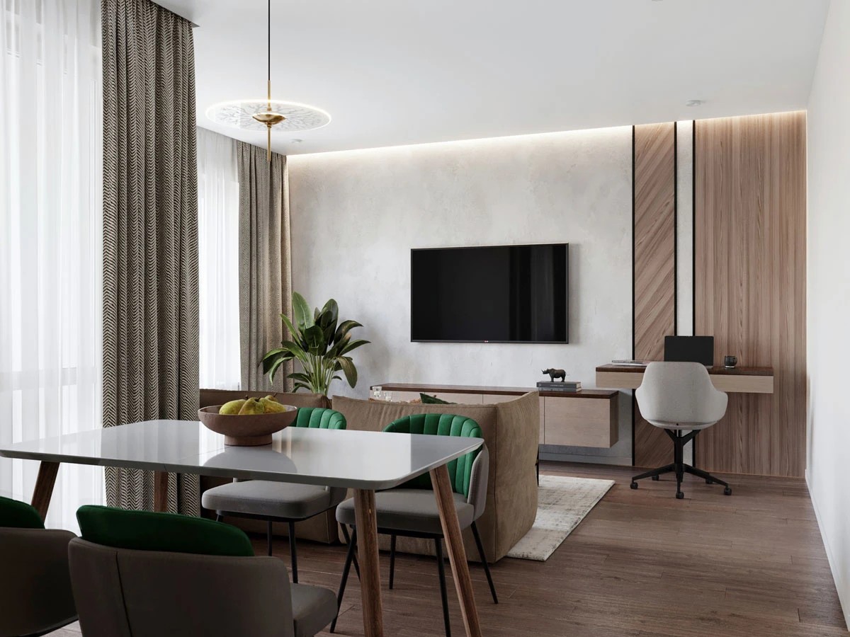 Дизайн интерьера 3-х комнатной квартиры видовой