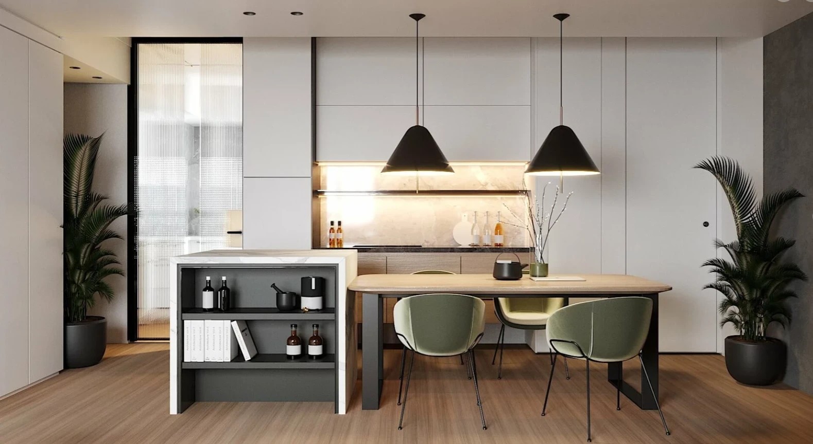 СОВРЕМЕННЫЙ ИНТЕРЬЕР С КОНТРАСТНЫМИ АКЦЕНТАМИ