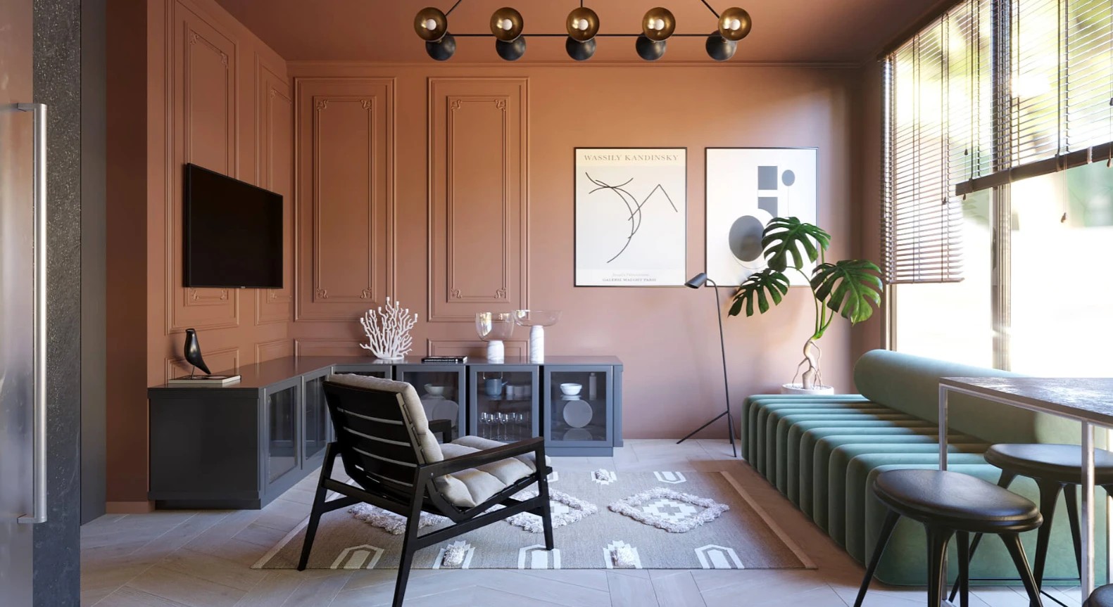 СОВРЕМЕННЫЙ ПРОЕКТ В ТЕРРАКОТОВОЙ ГАММЕ