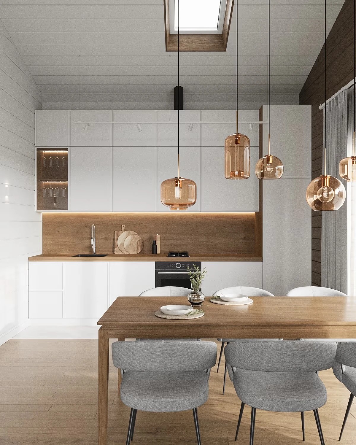 Дизайн-проект загородного дома с террасой площадью 117,4 м2