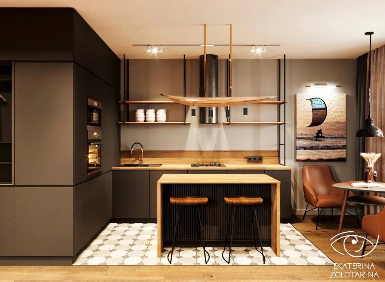 Квартира для холостяка, который занимается кайтсерфингом