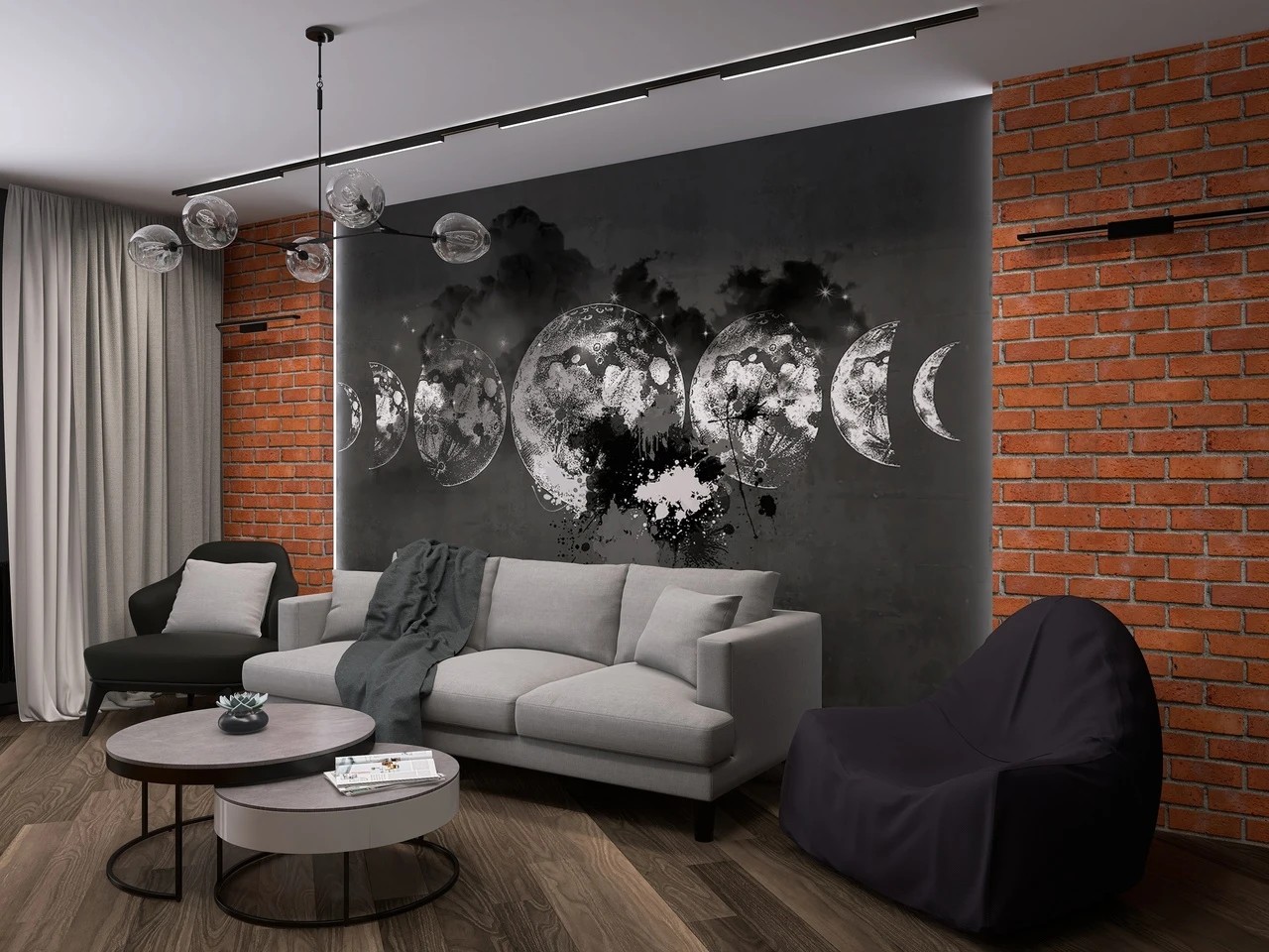 Гостиная в "Лофт" стиле