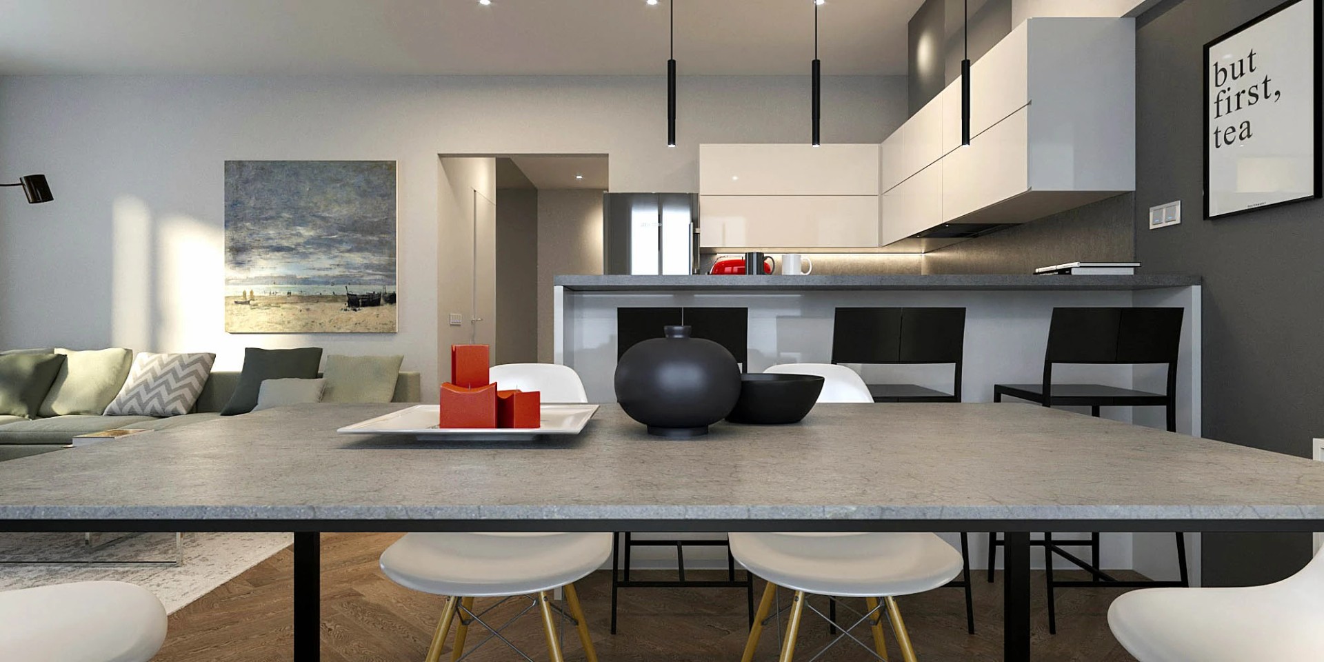 Дизайн-проект интерьера квартиры в Минске для сдачи в аренду