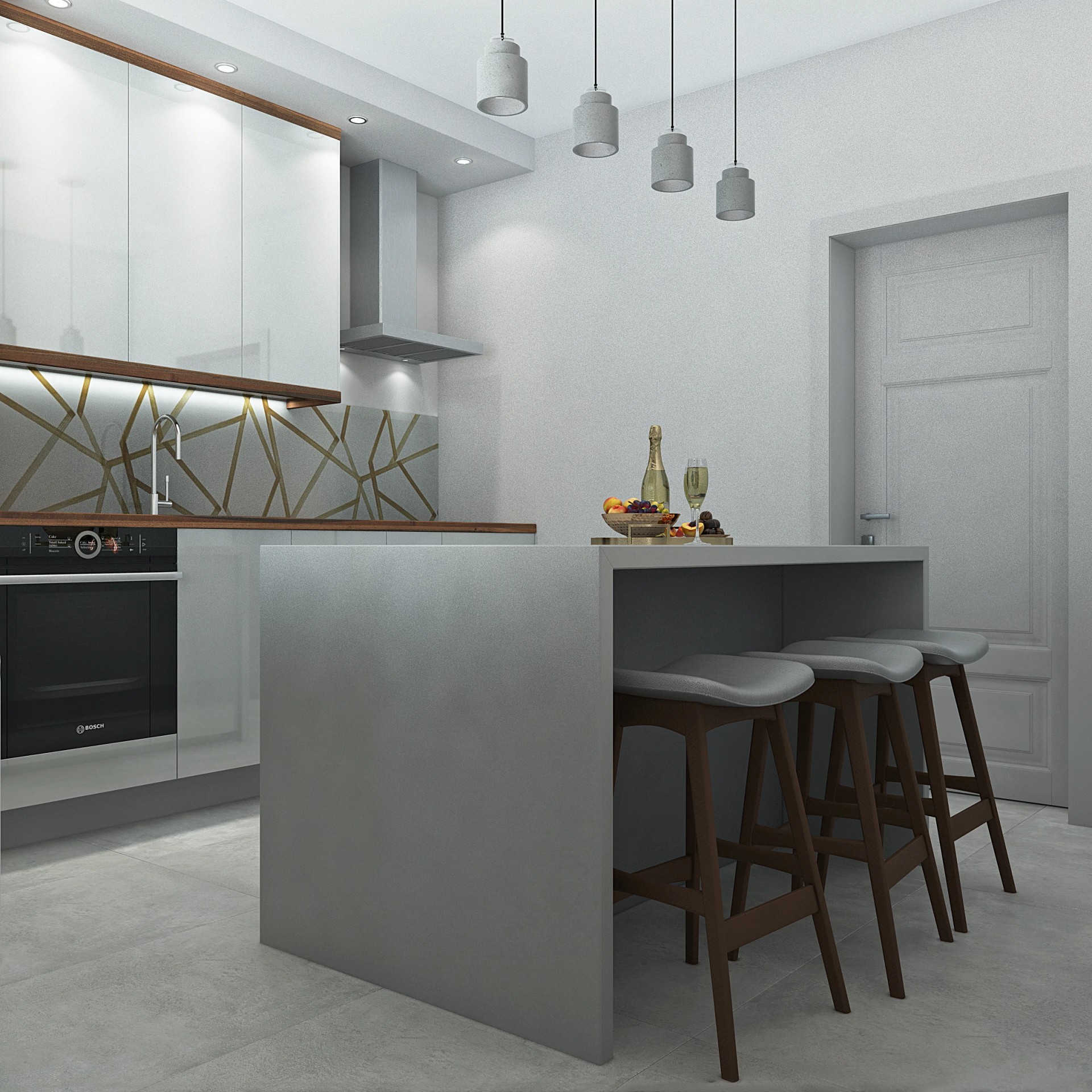 Серия кухонь для проектов в Москве