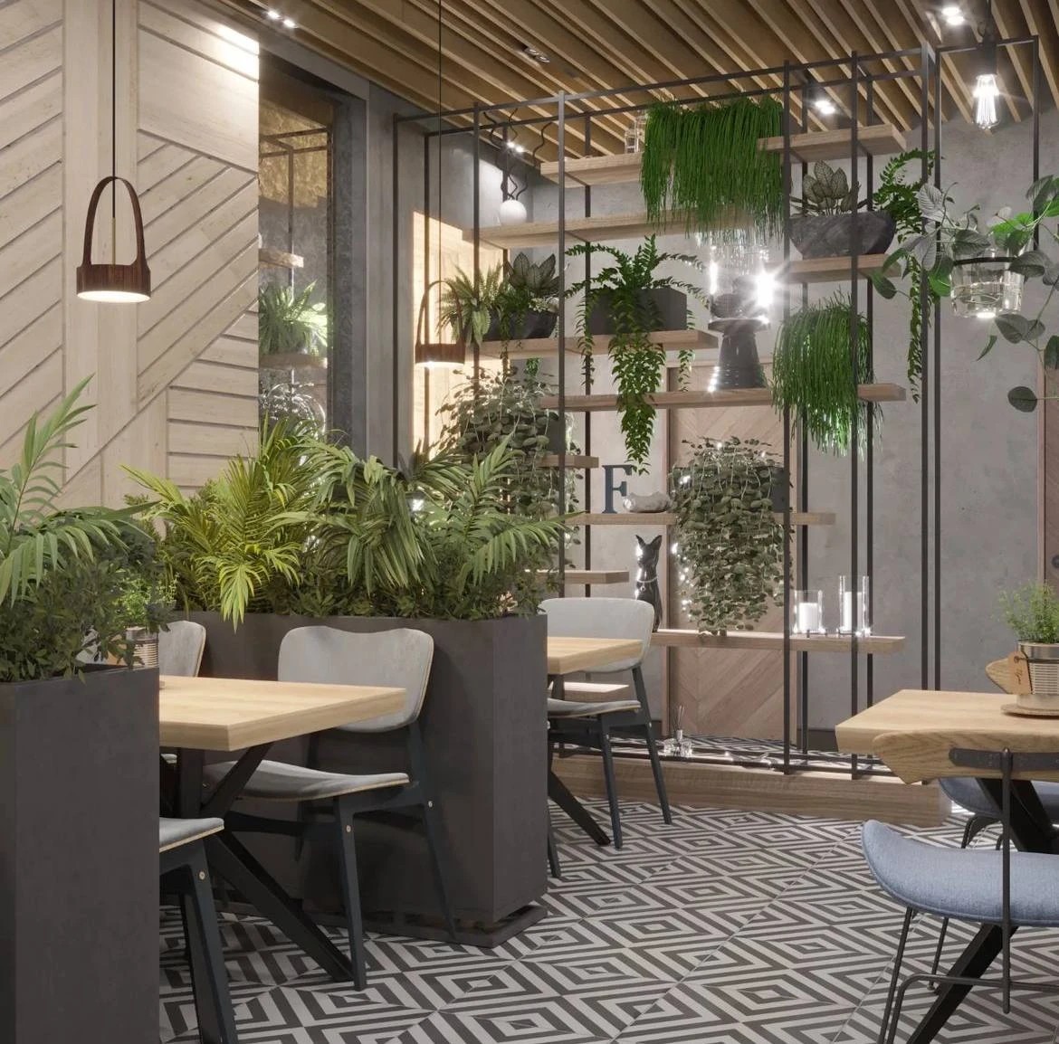 Дизайн кафе в стиле лофт