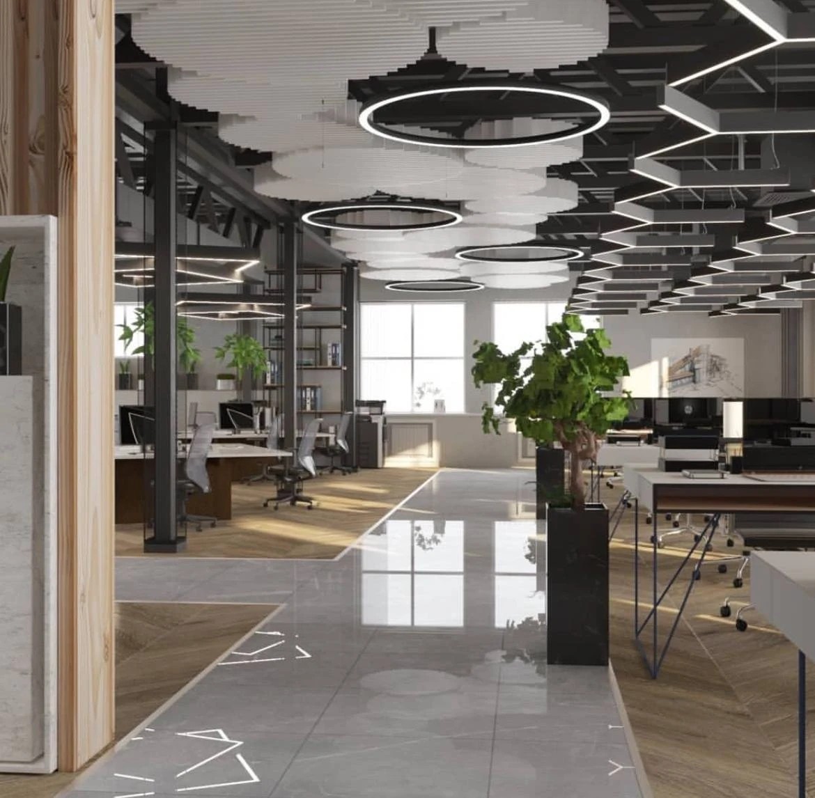 Дизайн Open Space в стиле лофт