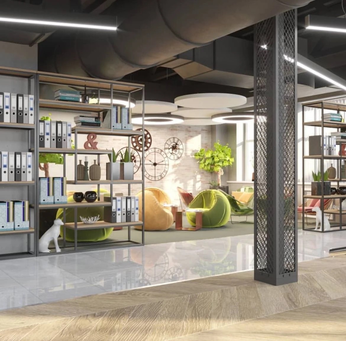 Дизайн Open Space в стиле лофт