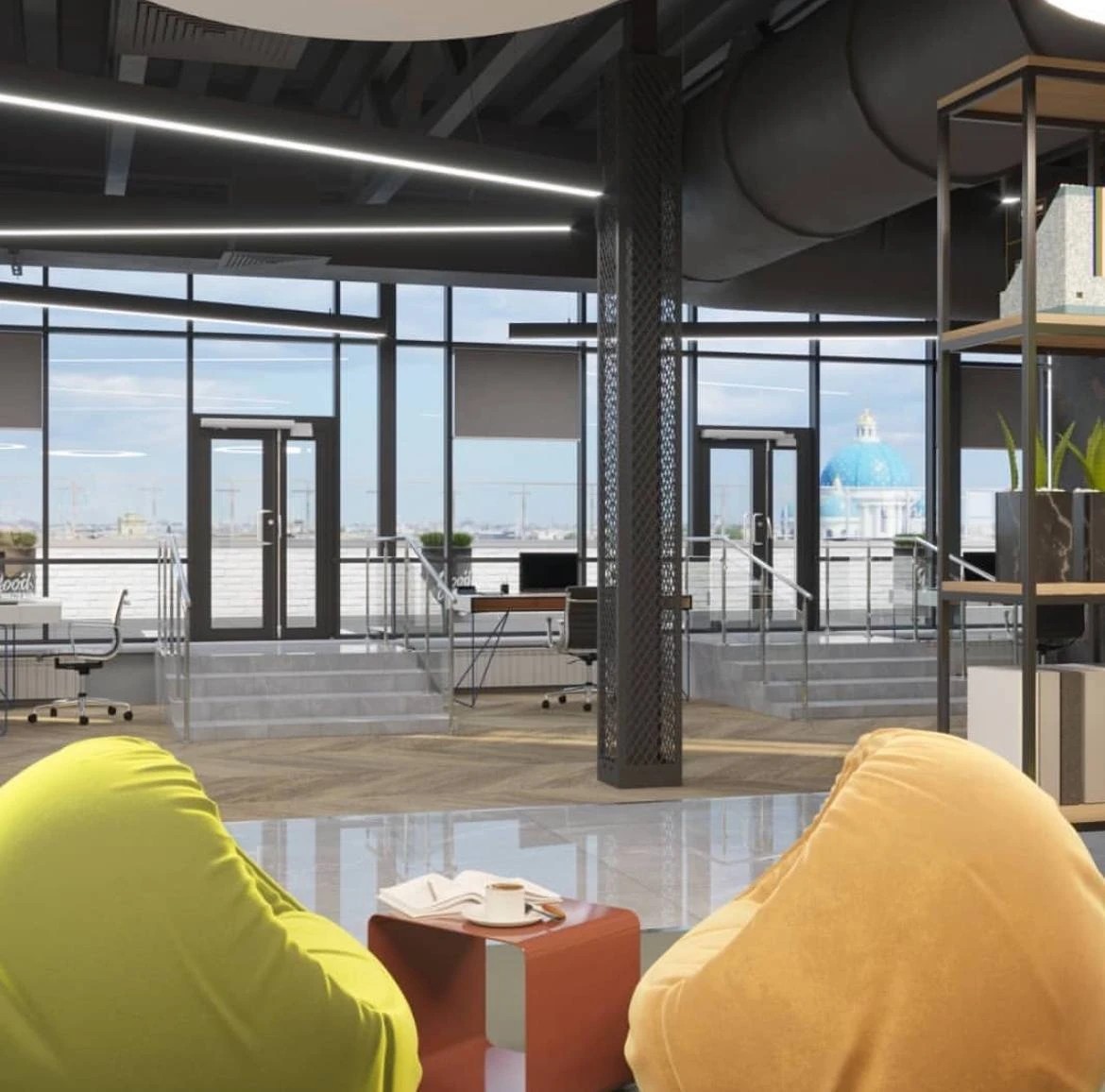 Дизайн Open Space в стиле лофт