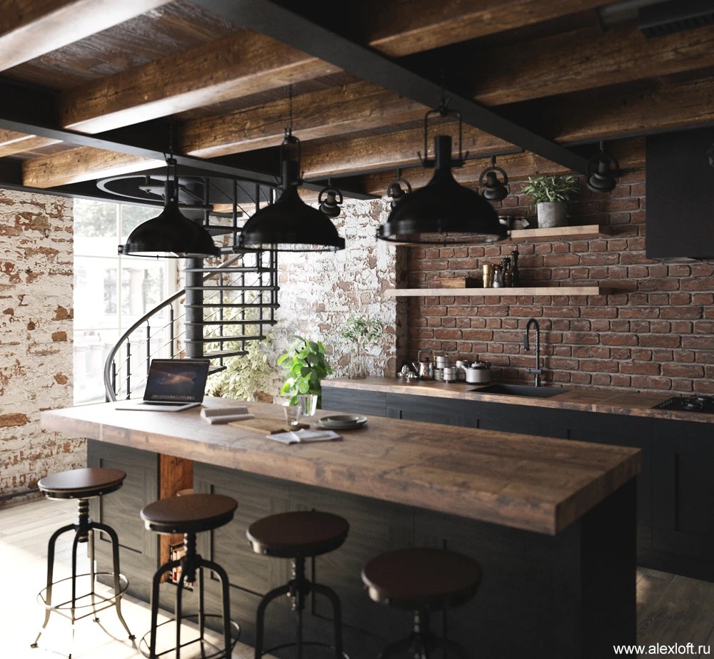 Элитный лофт интерьер в Петербурге
