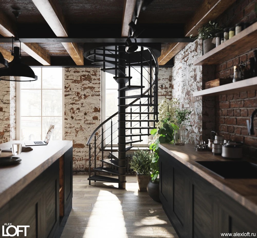Элитный лофт интерьер в Петербурге