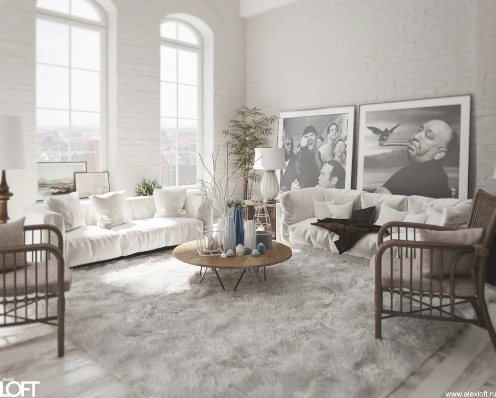 Лофт интерьер апартаментов в Казани