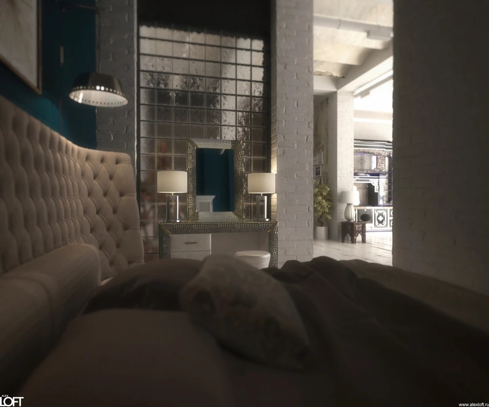 Лофт интерьер апартаментов в Казани