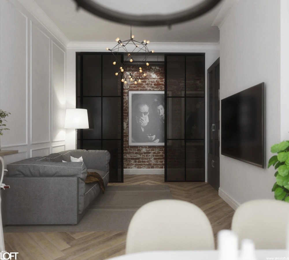 Белоснежная классика и минимализм в интерьере квартиры