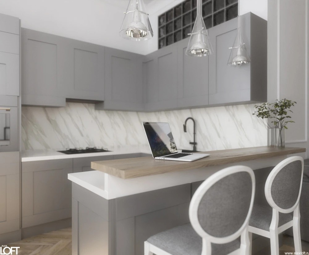 Белоснежная классика и минимализм в интерьере квартиры