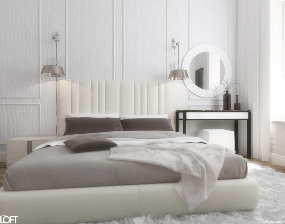 Белоснежная классика и минимализм в интерьере квартиры