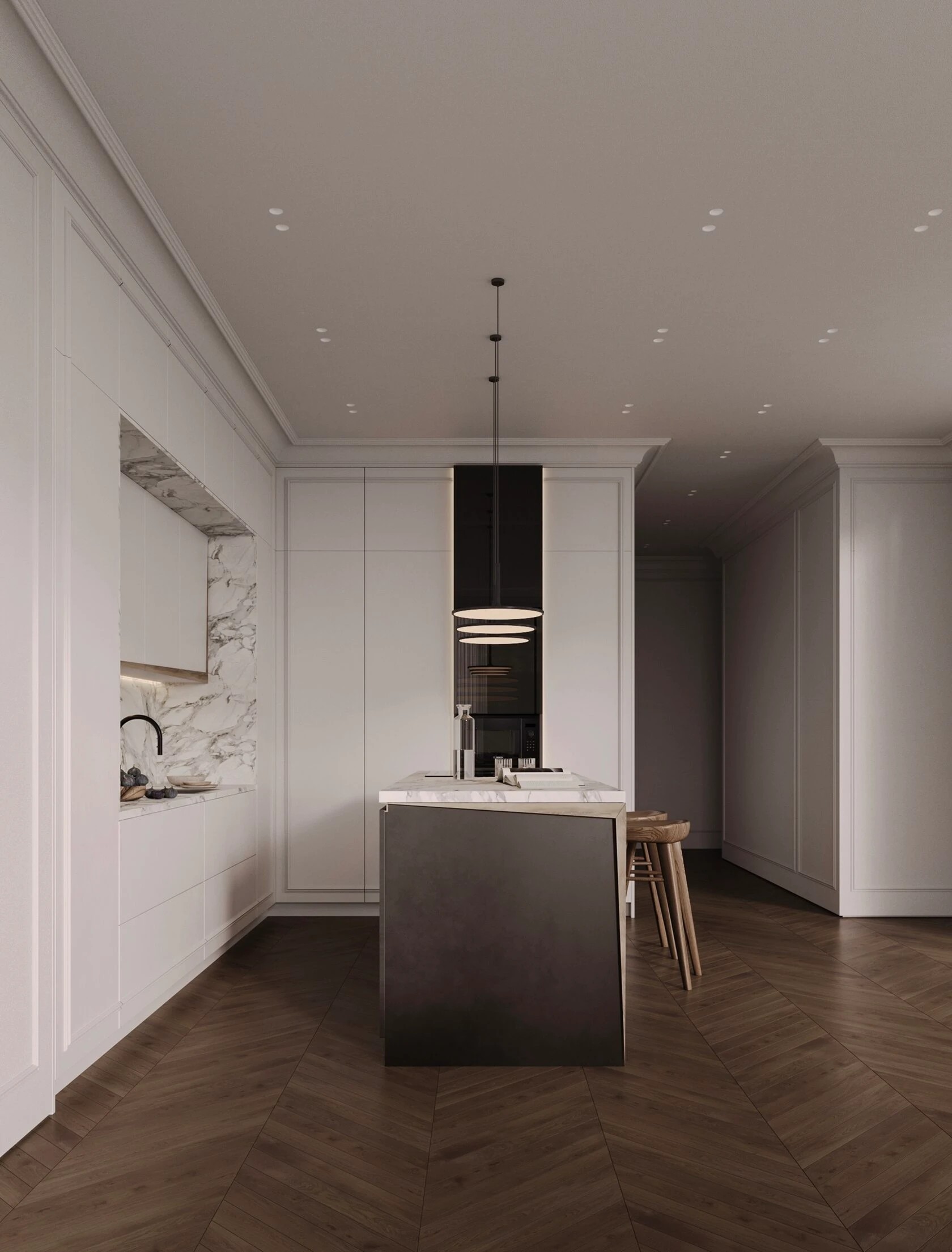 Детальная проработка нестандартной корпусной мебели