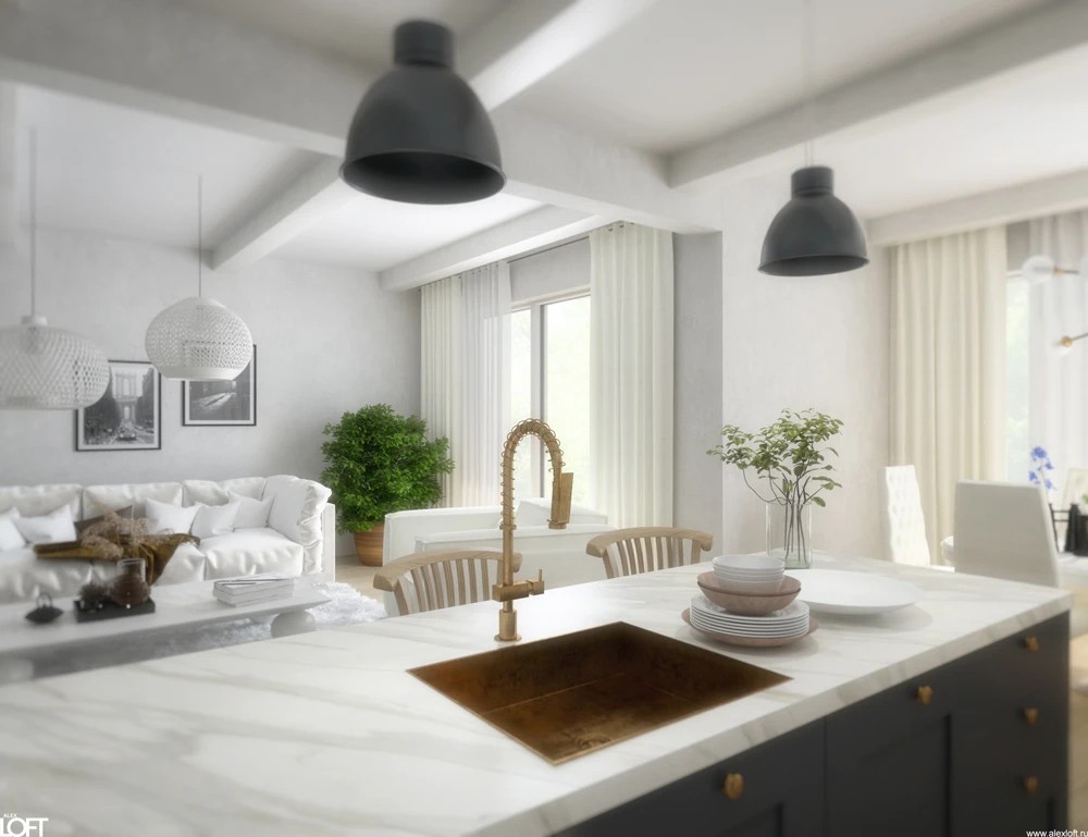 Дизайн интерьера загородного дома в скандинавском стиле