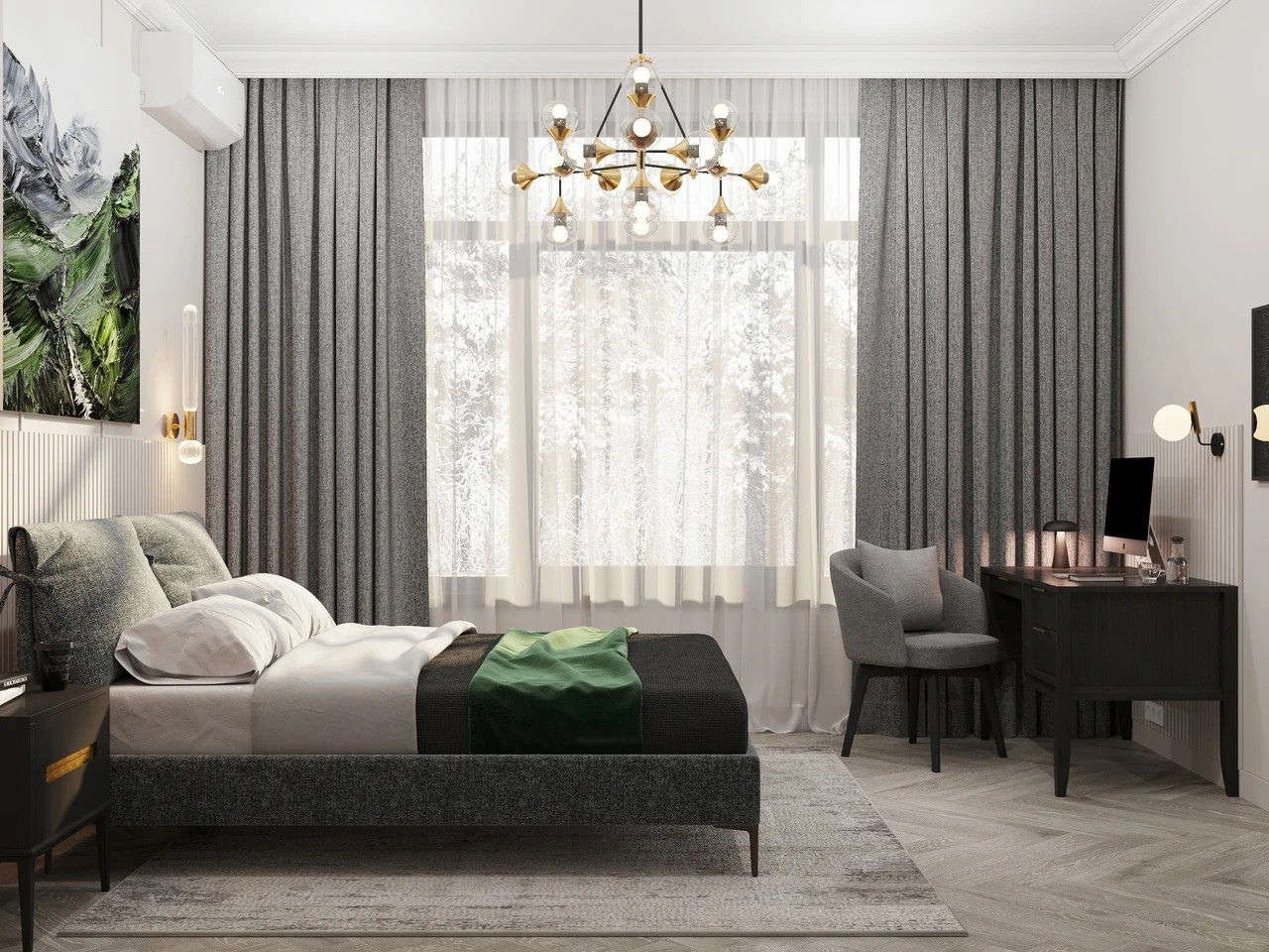 Спальня в загородном доме