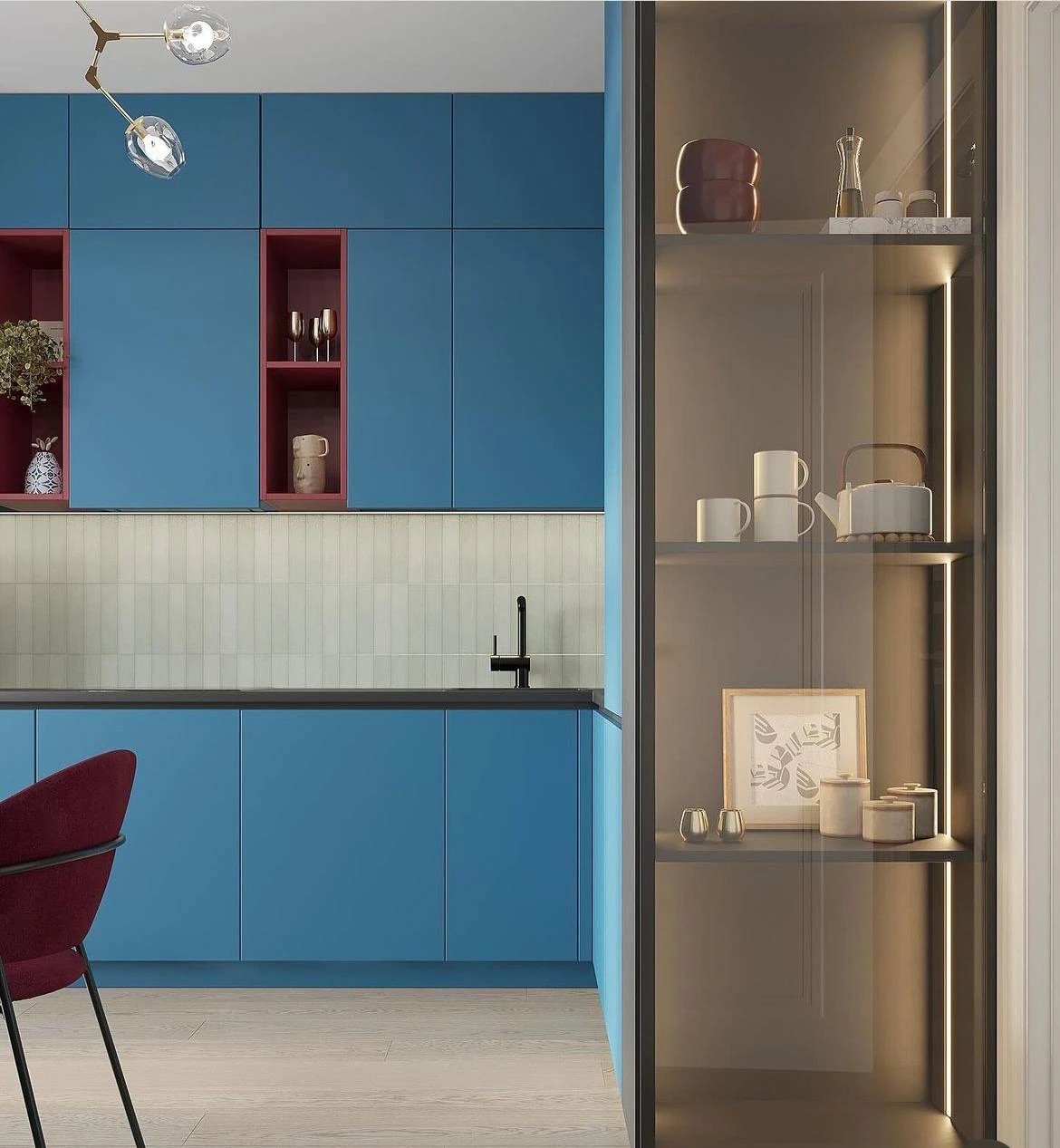 Дизайн кухни в ярких красках