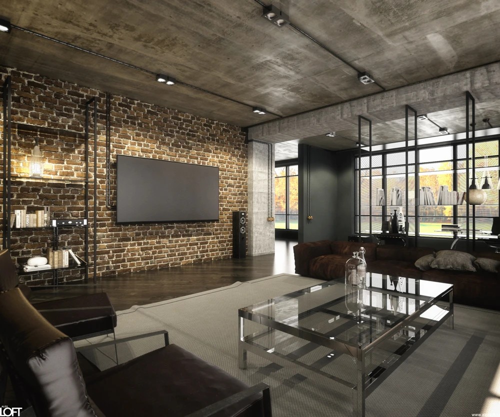 Загородный дом в стиле лофт