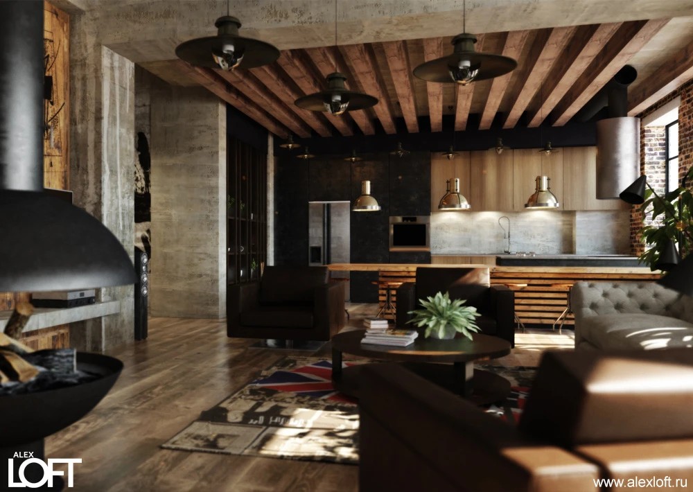 Лофт интерьер в Челябинске