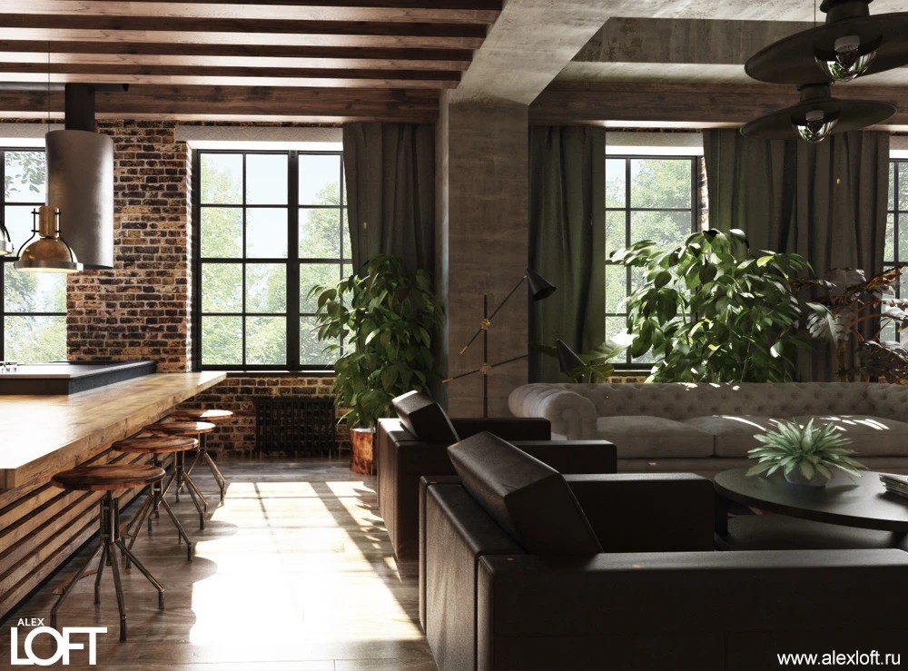 Лофт интерьер в Челябинске