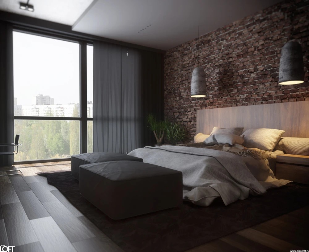 Легкий индустриальный лофт интерьер в «трешке»