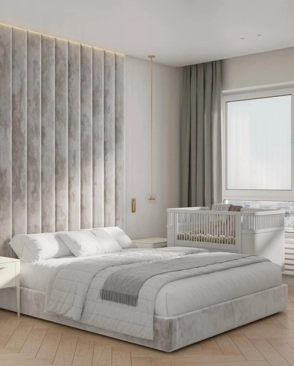 Светлая и воздушна спальня